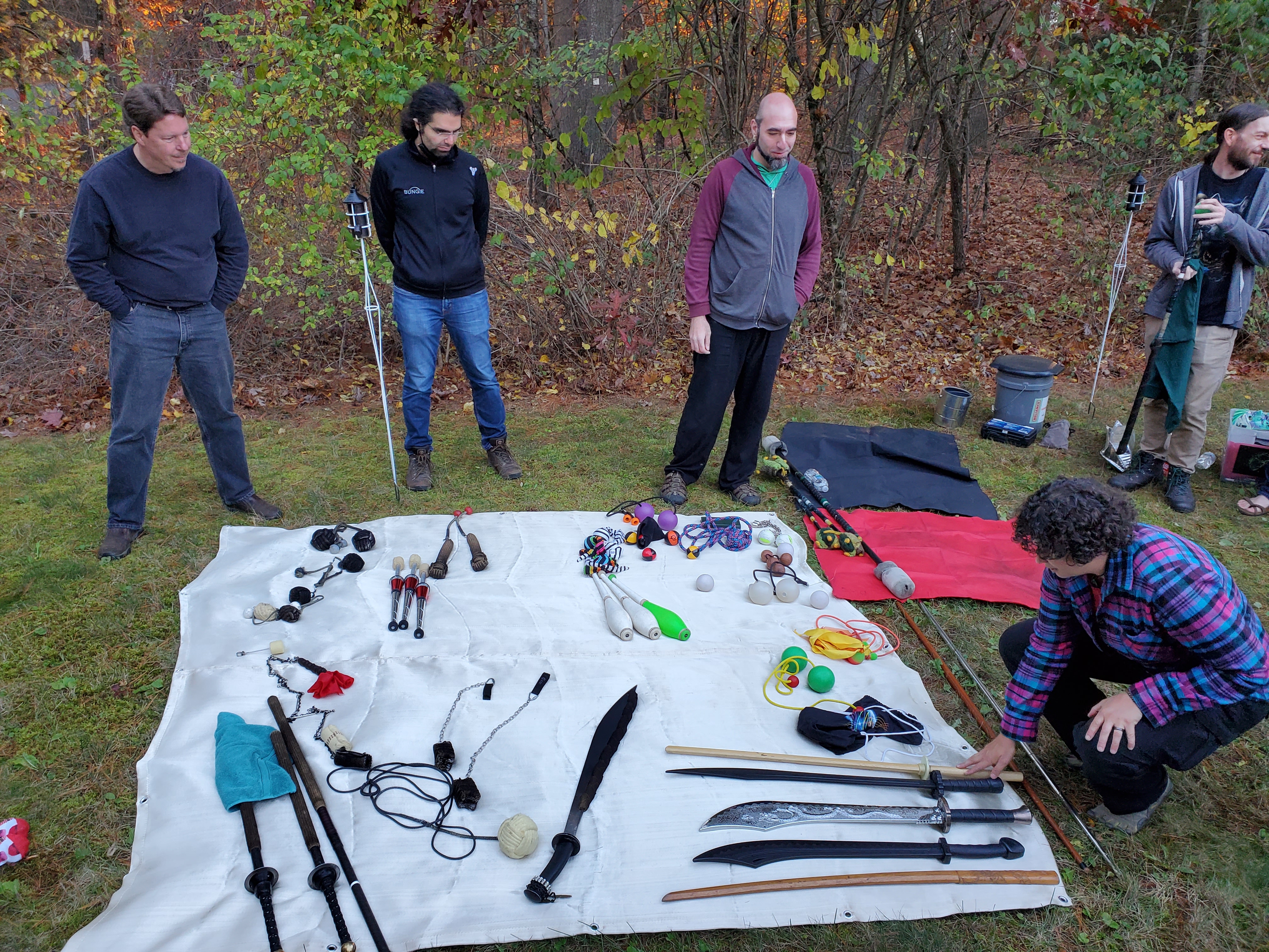 Prop display for practice